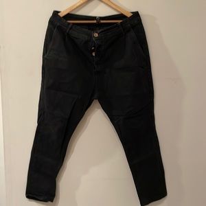 Black button up vintage pant